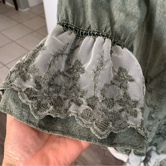 INCA COTTON EMBROIDERED TUNIC, lace trim - Picture 6 of 15